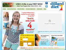 Tablet Screenshot of dillarddiet.com
